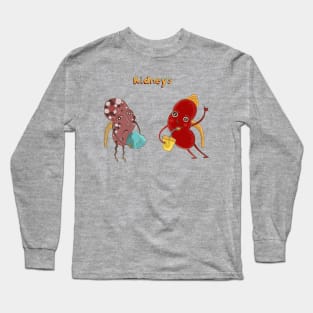 kidneys healthy vs unhealthy Long Sleeve T-Shirt